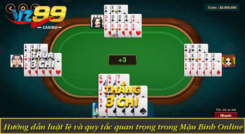 Mậu Binh Online vz99 – Game Đấu Trí Hấp Dẫn, Ring Quà Khủng 6 Hướng dẫn luật lệ và quy tắc quan trọng trong Mậu Binh Online
